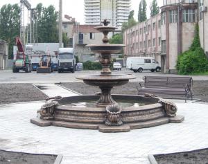 Фонтан из бетона Артикул 1201, ширина 187 см, высота 290 см